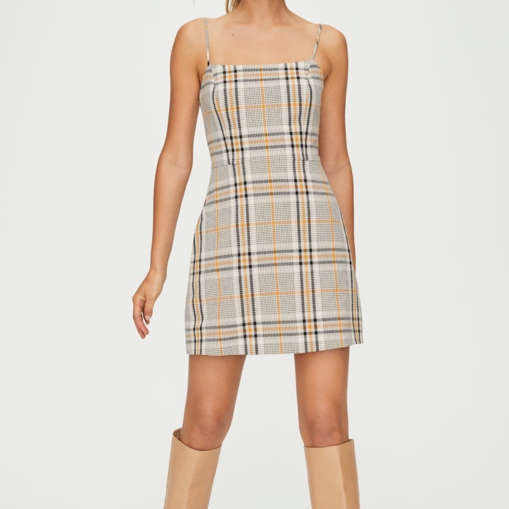 Wilfred Isabelle Dress in white/black check pattern